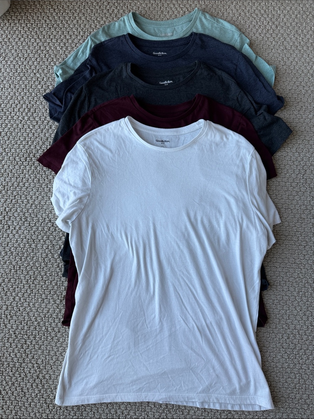 Target Goodfellow & Co |Men’s Crewneck T-Shirts  (5-Pack Assorted Colors)